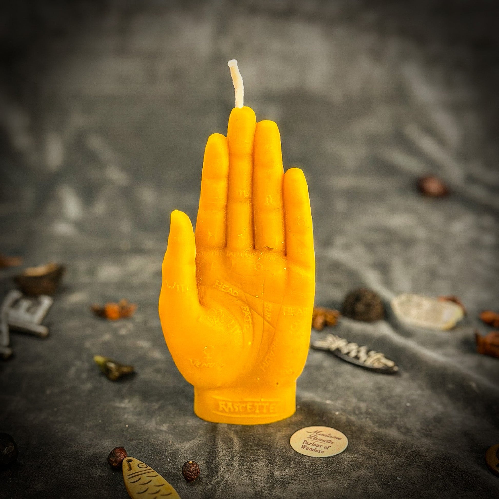 Hand of Fate Spell Candle Kit - Beeswax Ritual – Yellow (Success) Candle Spell Kit