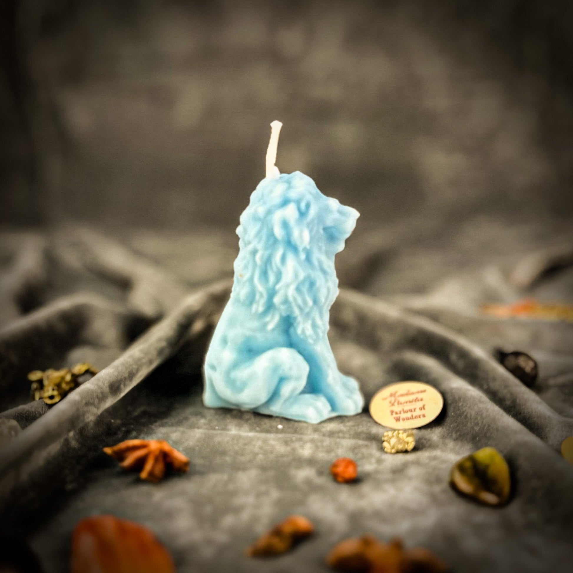 Lion Candle Spell Kit - Courage & Leadership – Blue (Communication) Candle Spell Kit