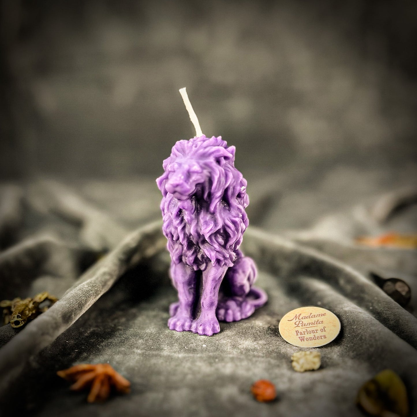 Lion Candle Spell Kit - Courage & Leadership – Purple (Empowerment) Candle Spell Kit