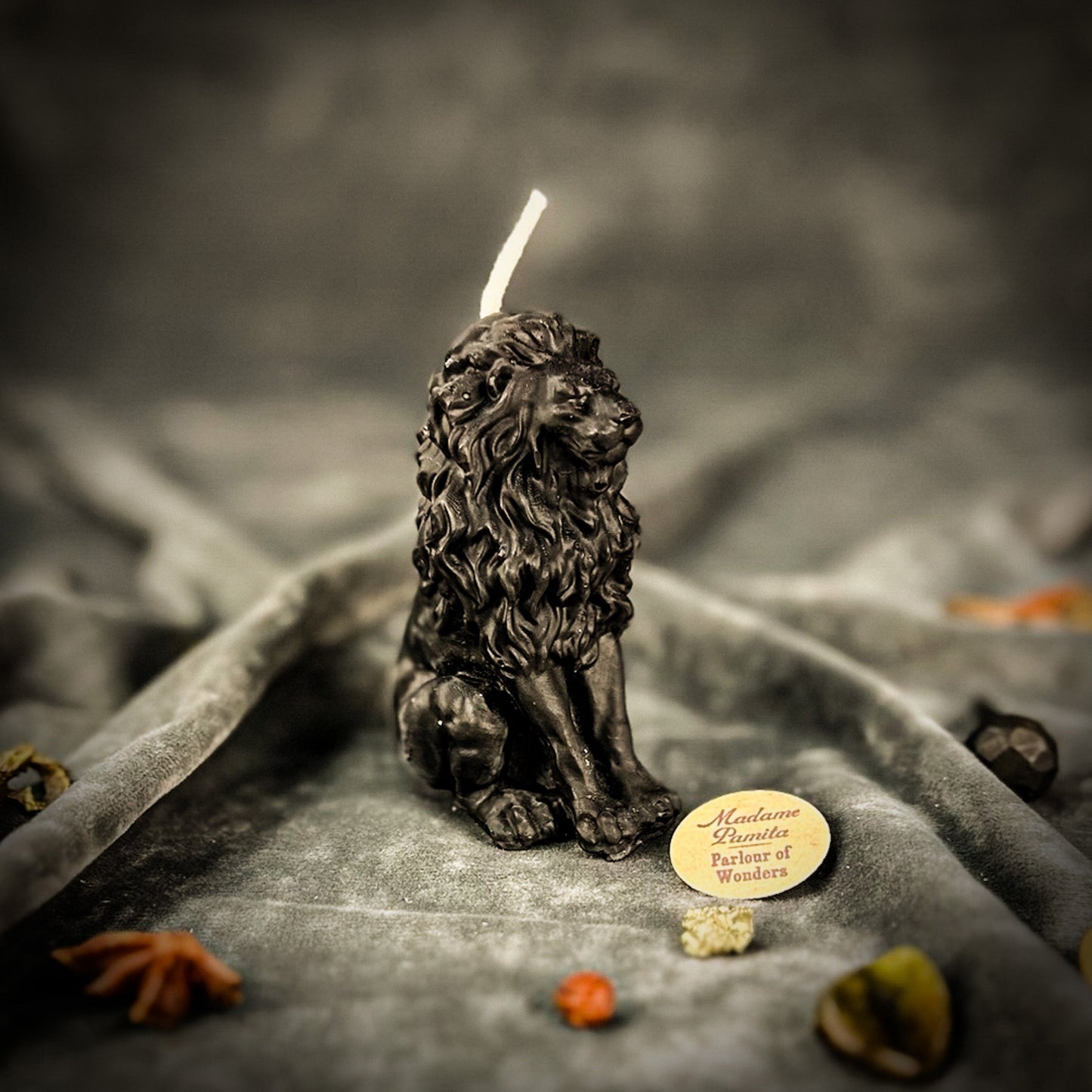 Lion Candle Spell Kit - Courage & Leadership – Black (Protection) Candle Spell Kit