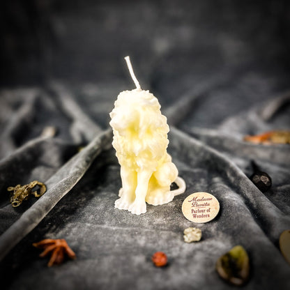 Lion Candle Spell Kit - Courage & Leadership – White (Blessings) Candle Spell Kit