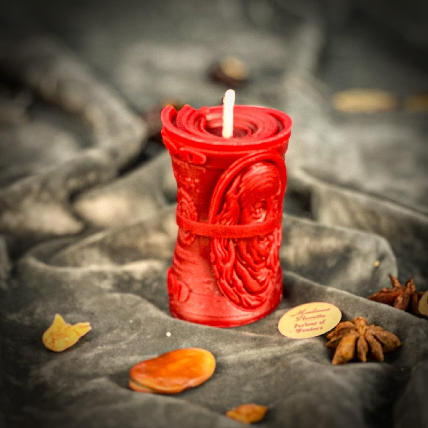 Pay Me Spell Candle Kit - Beeswax Money & Debt Collection Ritual – Red (Generous Lover) Candle Spell Kit