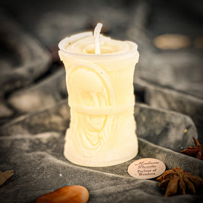 Pay Me Spell Candle Kit - Beeswax Money & Debt Collection Ritual – White (Pay Me) Candle Spell Kit