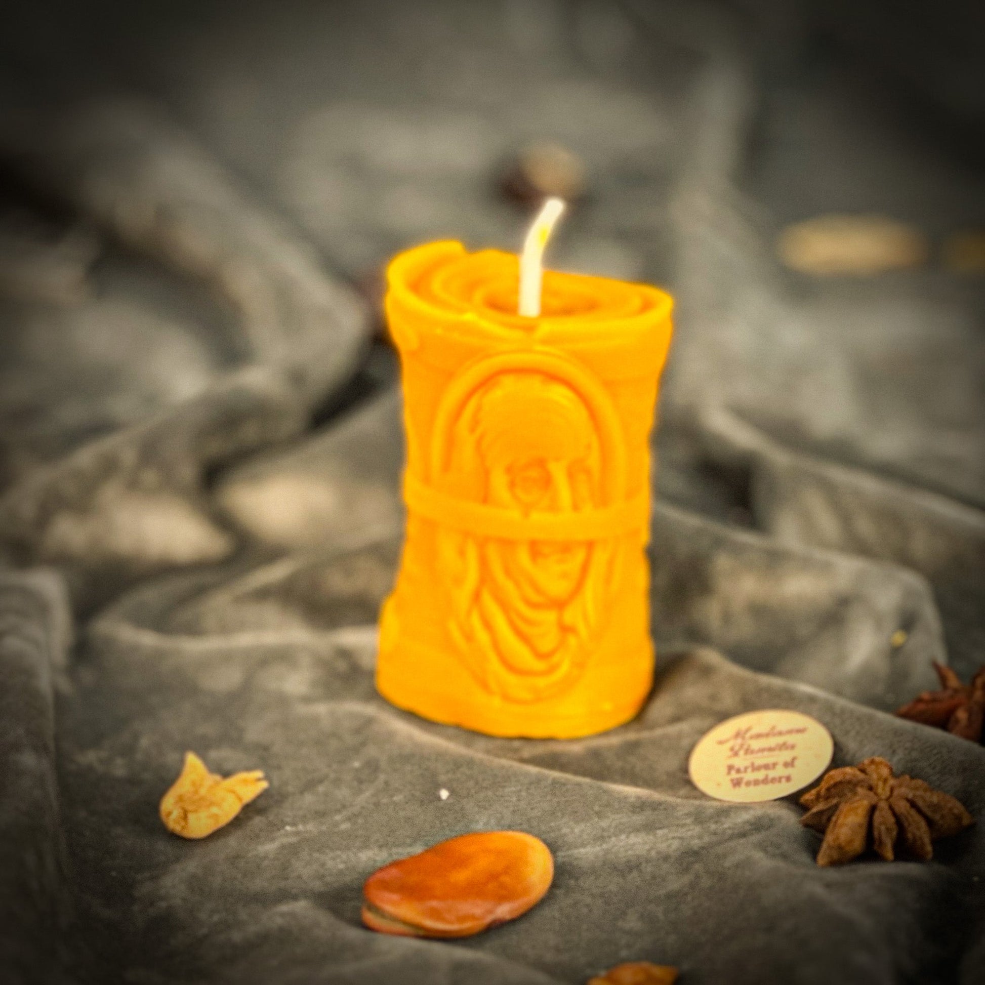Pay Me Spell Candle Kit - Beeswax Money & Debt Collection Ritual – Yellow (Clients or Customers) Candle Spell Kit