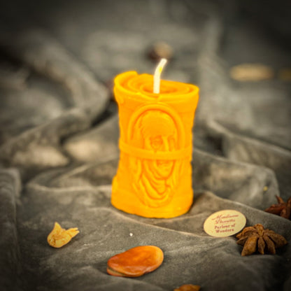 Pay Me Spell Candle Kit - Beeswax Money & Debt Collection Ritual – Yellow (Clients or Customers) Candle Spell Kit