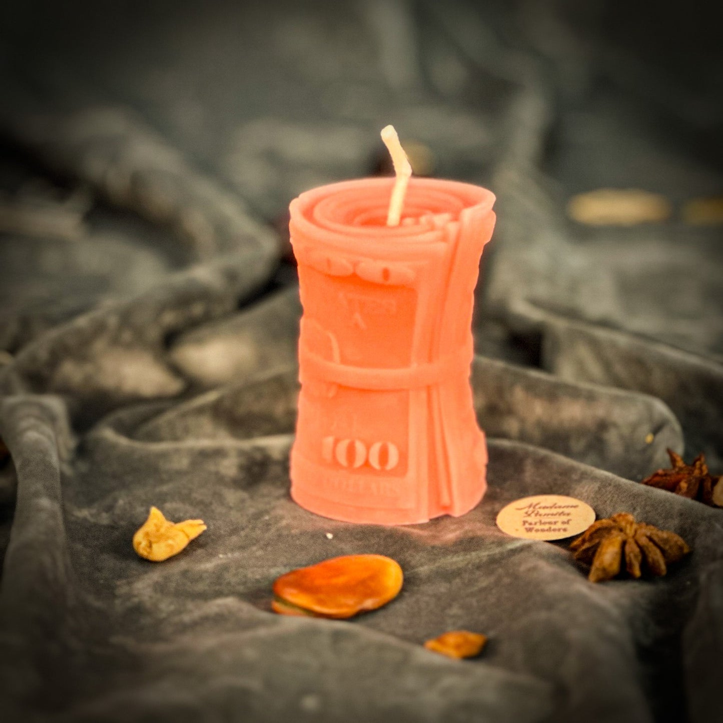 Pay Me Spell Candle Kit - Beeswax Money & Debt Collection Ritual – Pink (Money from Family) Candle Spell Kit