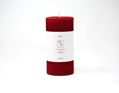 Berry Red | Beeswax Pillar Candle