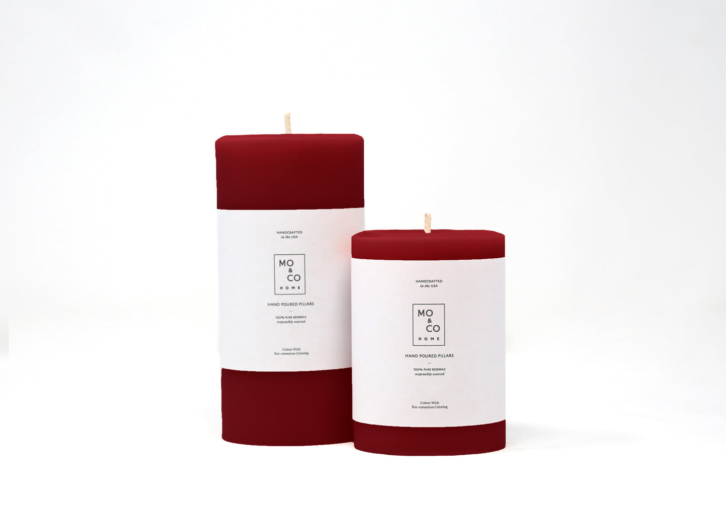Berry Red | Beeswax Pillar Candle