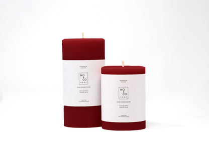 Berry Red | Beeswax Pillar Candle