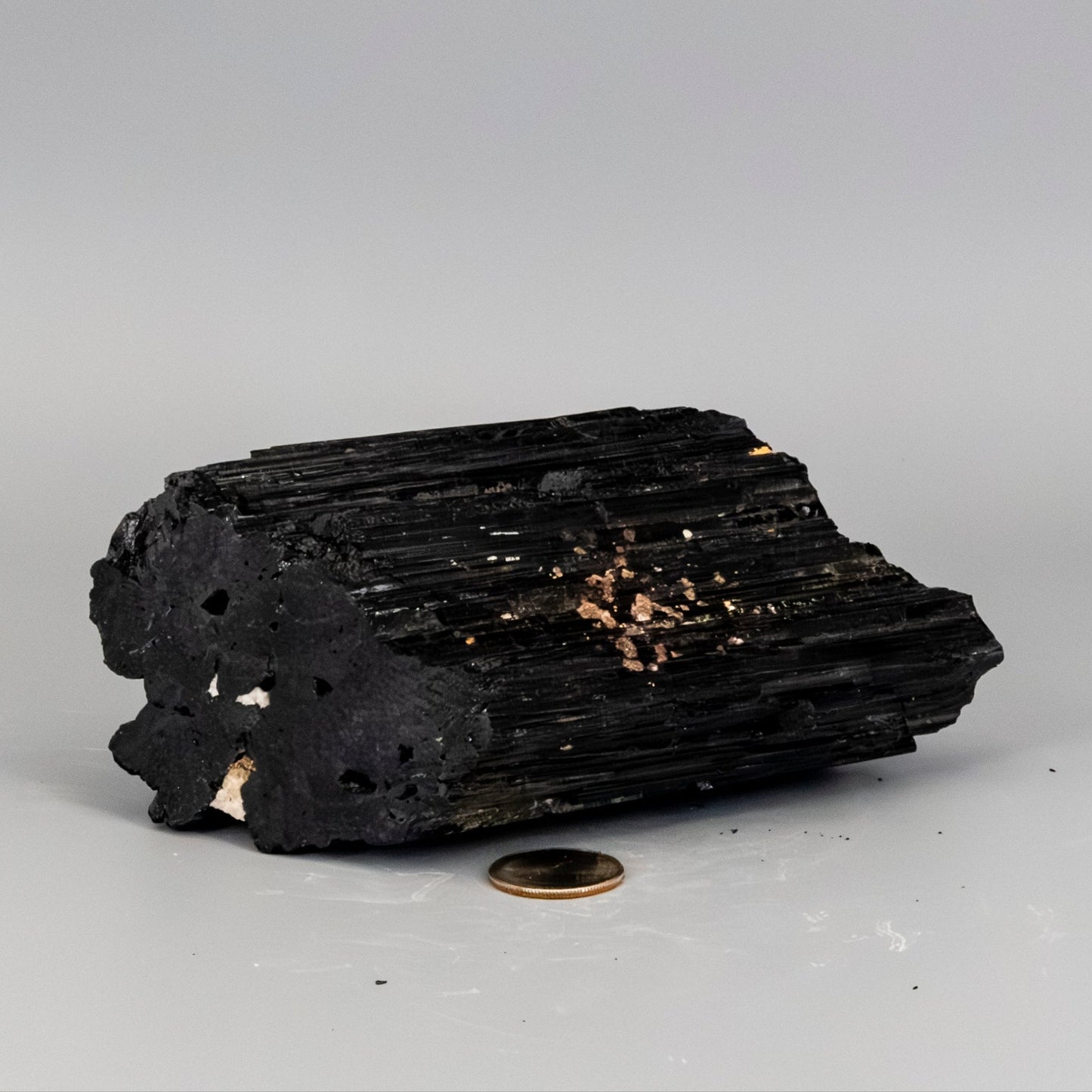 Big Black Tourmaline Hunk w/t Quartz Inclusions – Raw