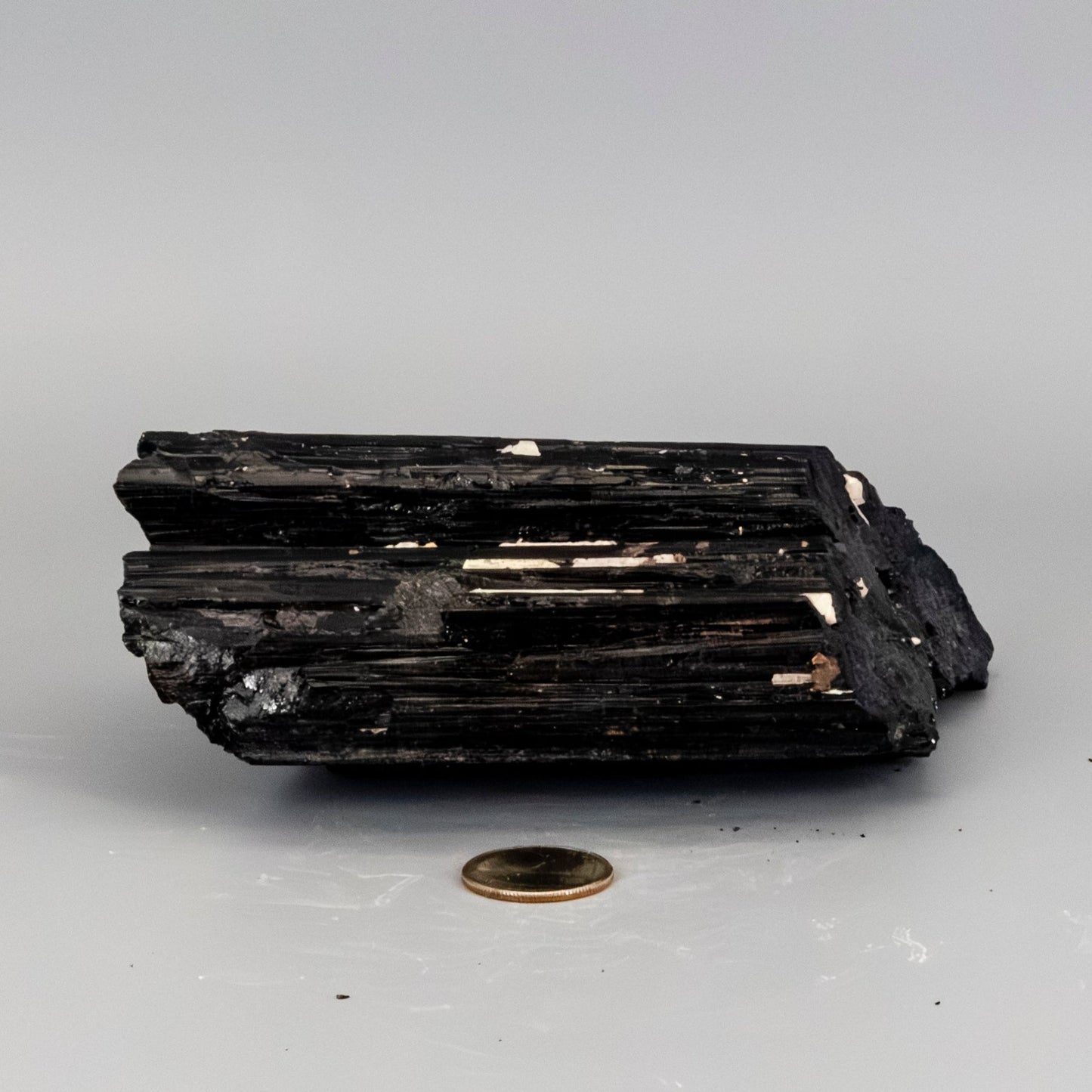 Big Black Tourmaline Hunk w/t Quartz Inclusions – Raw