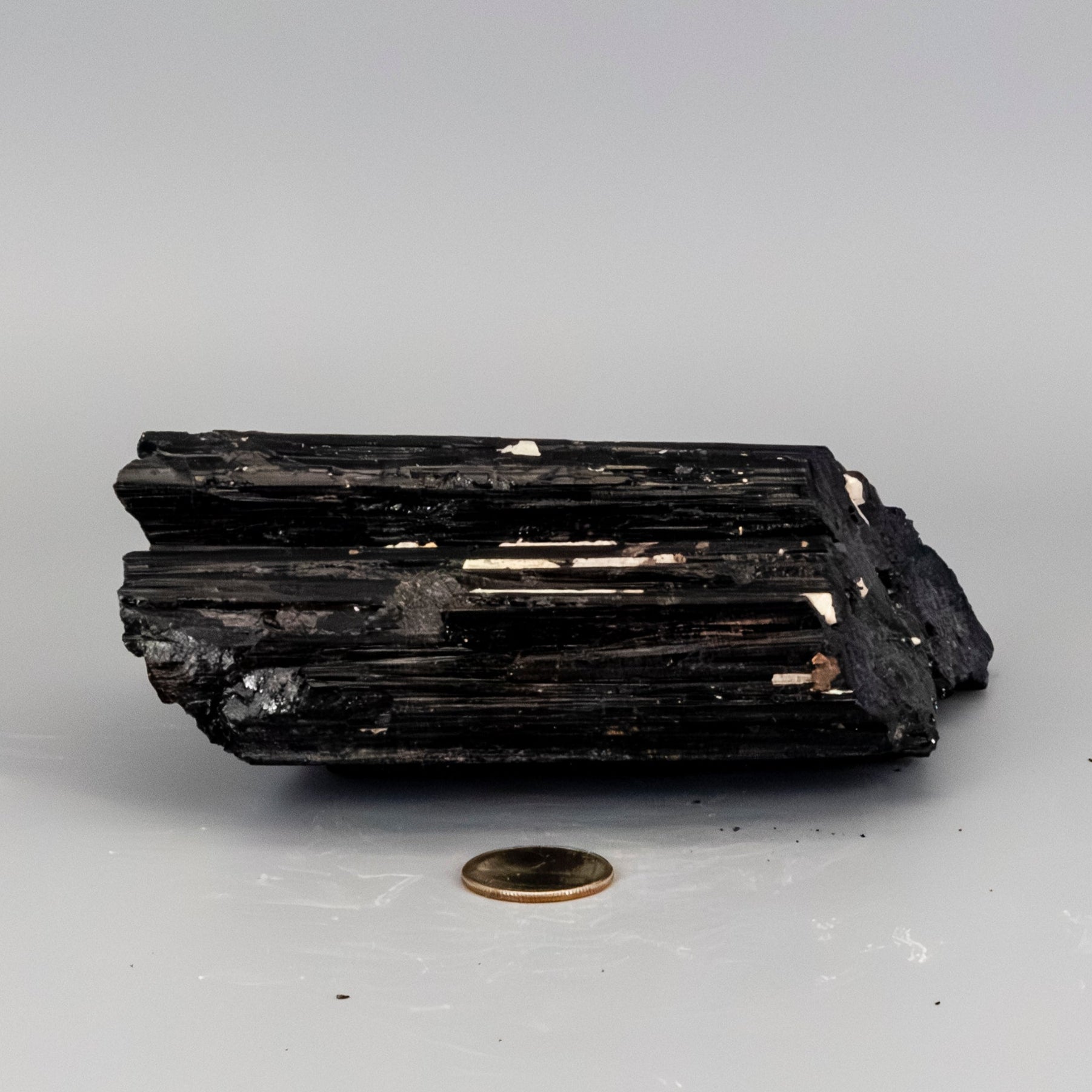 Big Black Tourmaline Hunk w/t Quartz Inclusions – Raw