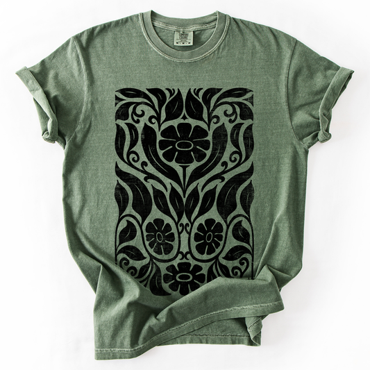 Big Bloom Daisy - Comfort Colors T-Shirt – Moss Green T-Shirt