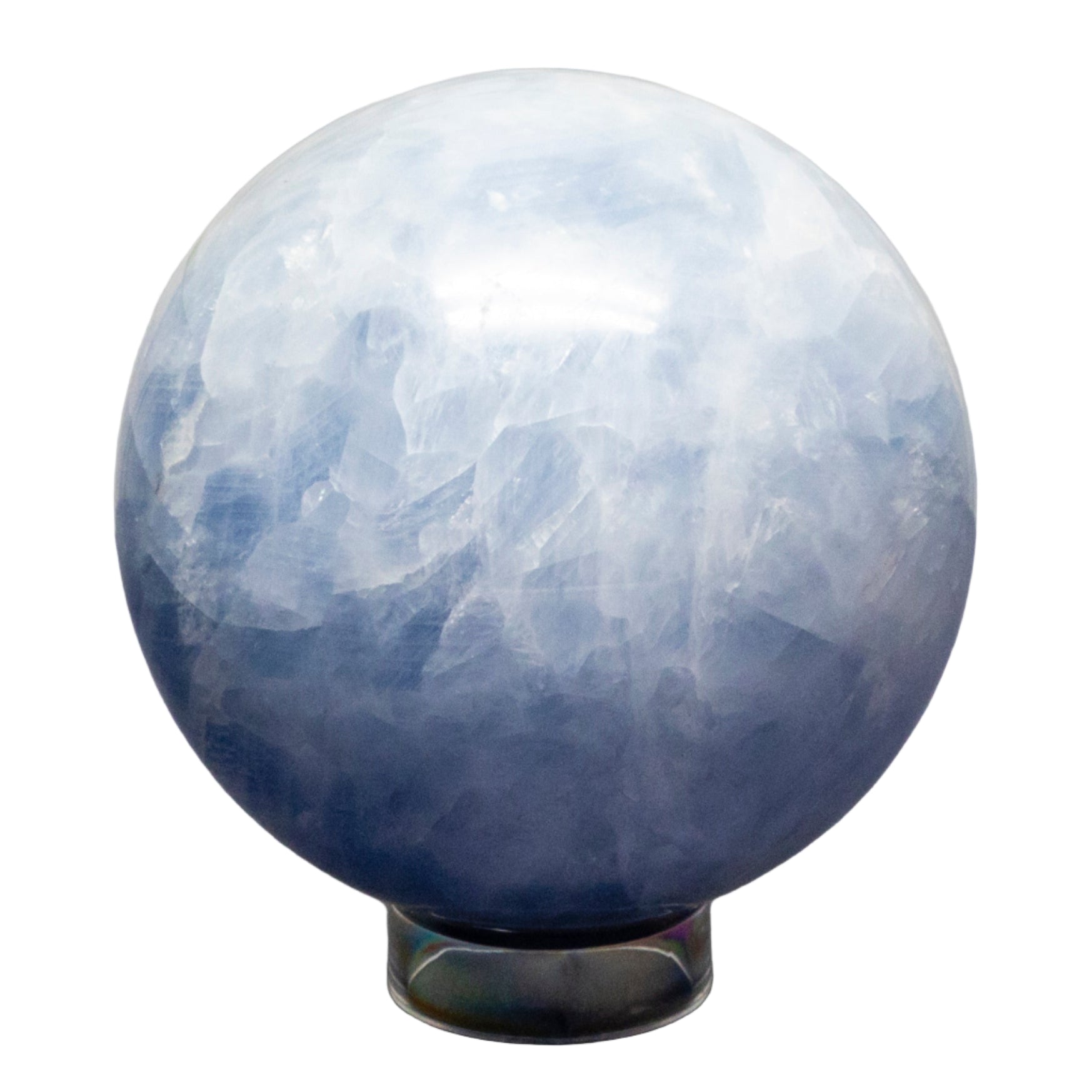 Blue Calcite Spheres 72-93mm – Blue Calcite 810g - 82mm Diameter Spheres