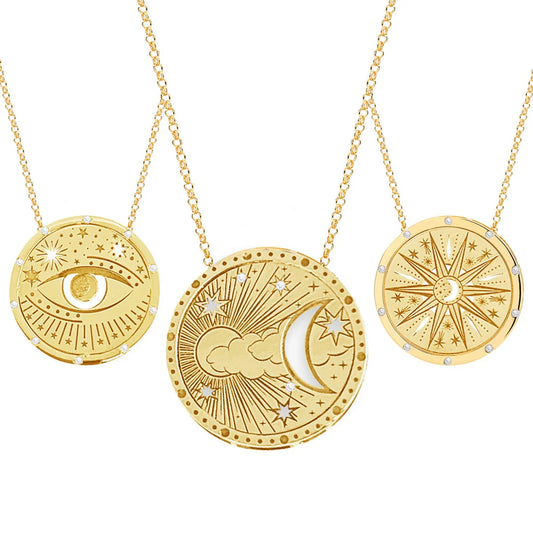 Gold Boho Design Necklaces – necklace