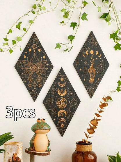 Moon Phase Wall Plaques – 3 PC Set home decor