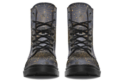 Vegan Ankle Boots - Enchanted Night Webs