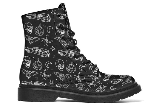 Vegan Ankle Boots - Hearse & Halloween