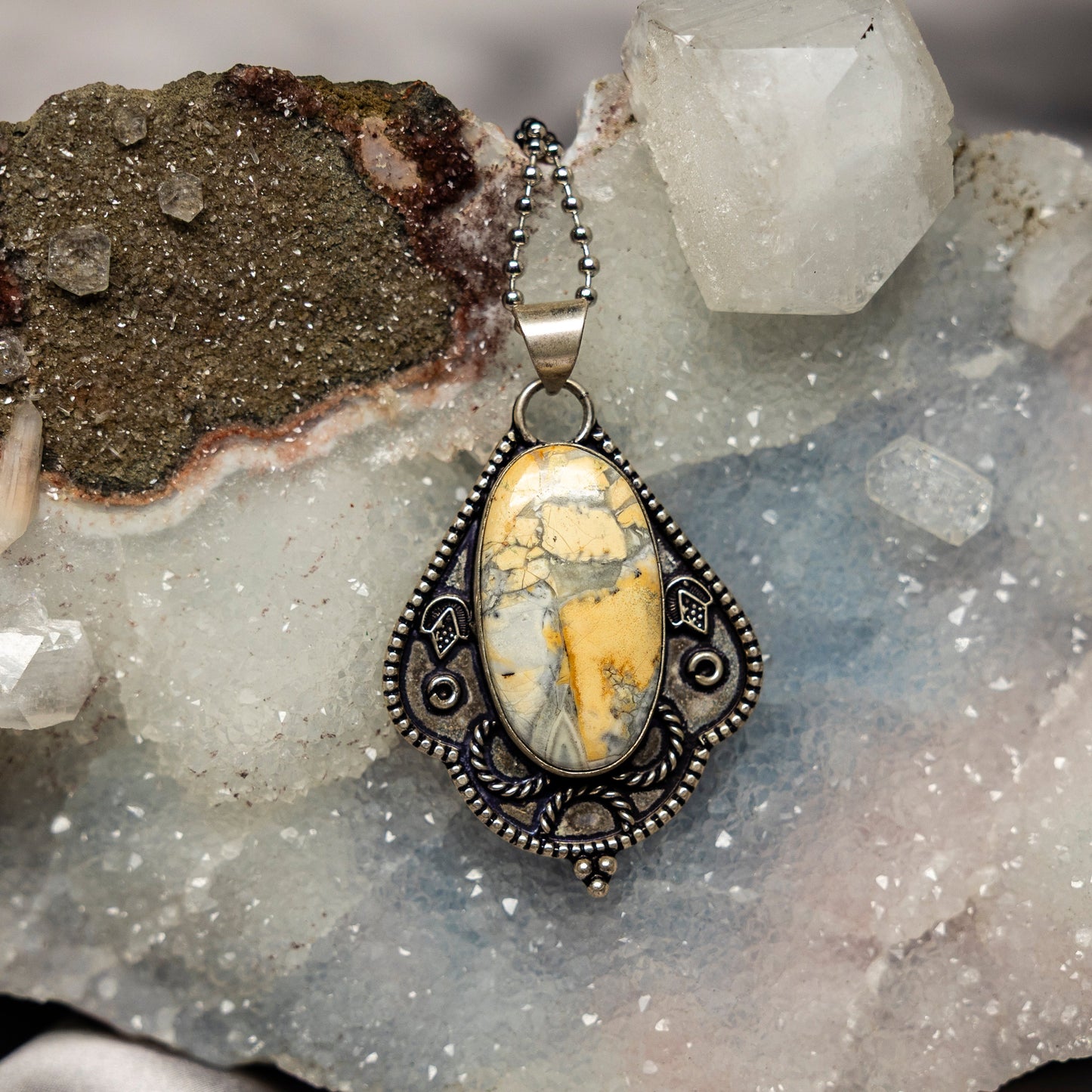 Brecciated Jasper On 925 Silver Pendant – 925 Sterling Silver