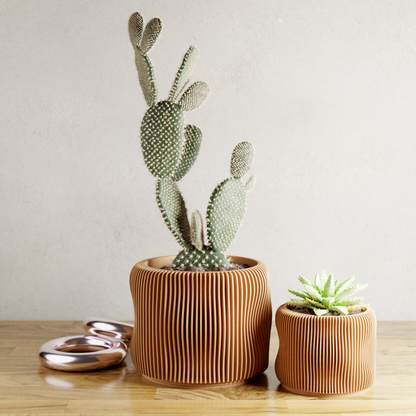 BUBBLY Planter – Natural Wood Planter