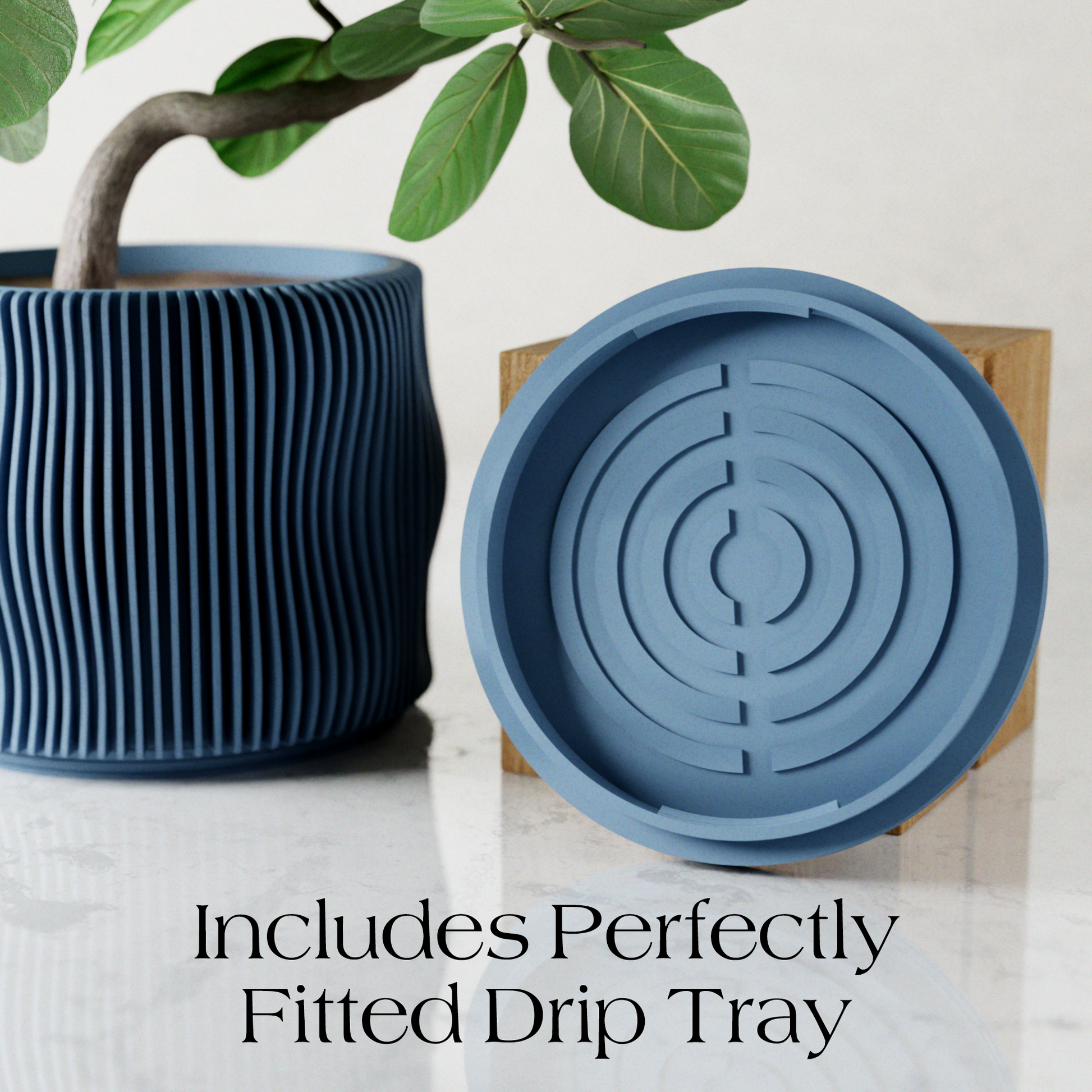 BUBBLY Planter – Muted Blue Planter