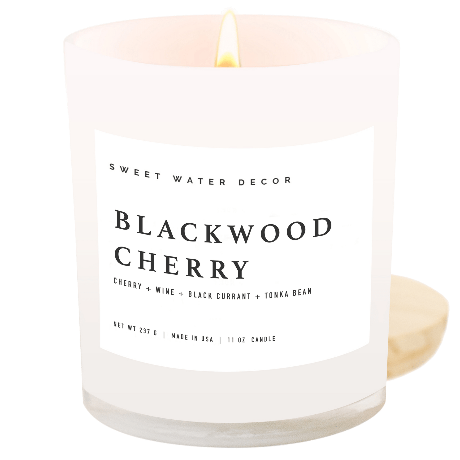 Blackwood Cherry Soy Candle - White Jar - 11 oz – Candles
