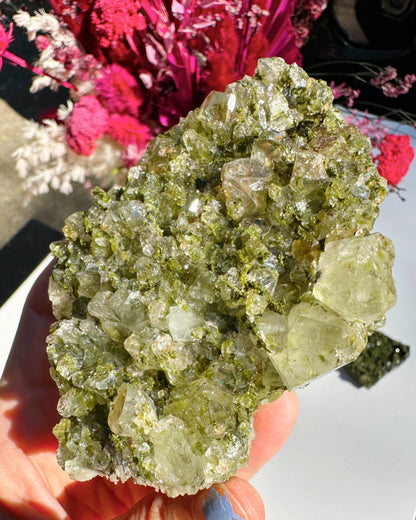 Epidote Quartz Cluster –