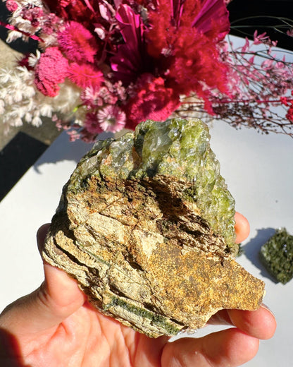 Epidote Quartz Cluster –