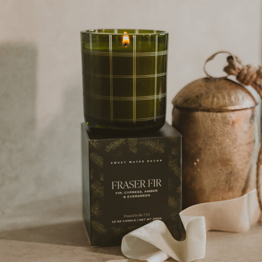 Fraser Fir Soy Blend Candle, 12 oz | Boxed Christmas Gift