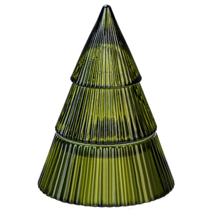 Fraser Fir Soy Candle in Green Glass Christmas Tree Jar, 8.5 oz