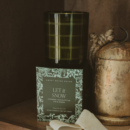 Let It Snow Soy Blend Candle, 12 oz | Boxed Christmas Gift