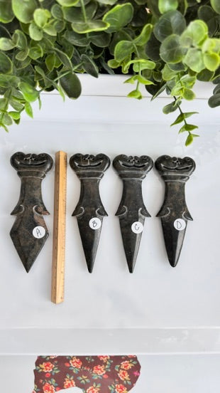 Kissing Dragon Jade Athame – Hand-Carved 5" Ritual Knife – Crystals