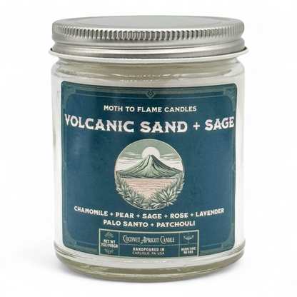 Volcanic Sand + Sage - 7 oz - Chamomile, Lavender, Palo Santo, Sage