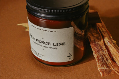 Old Fence Line Candle | Lemongrass Green Fresh Scented Candle –