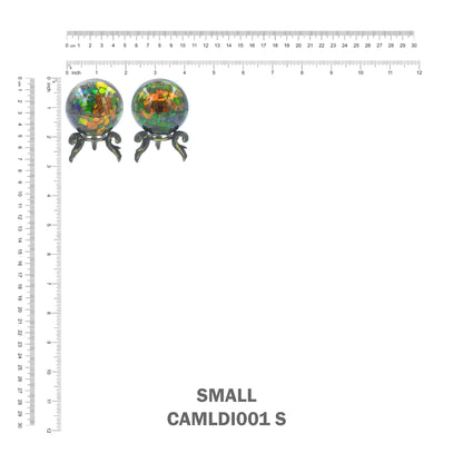 Starborn Ammolite Display Sphere with Brass Stand