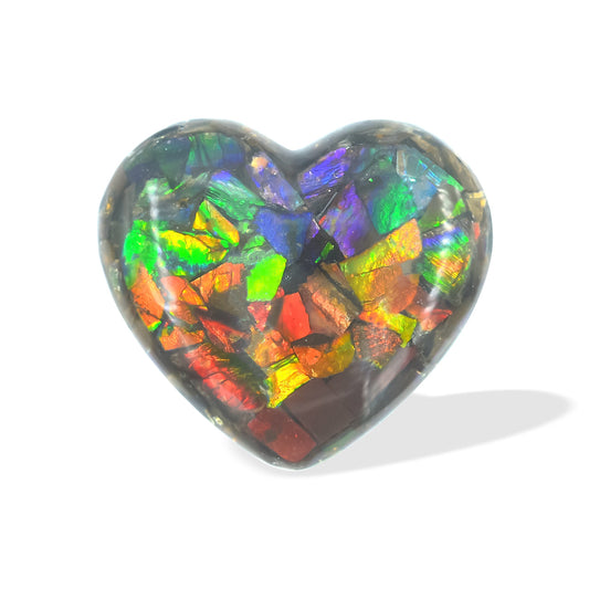 Starborn Ammolite Heart, Display Stone- 1.25 inches – RP - Regular Price