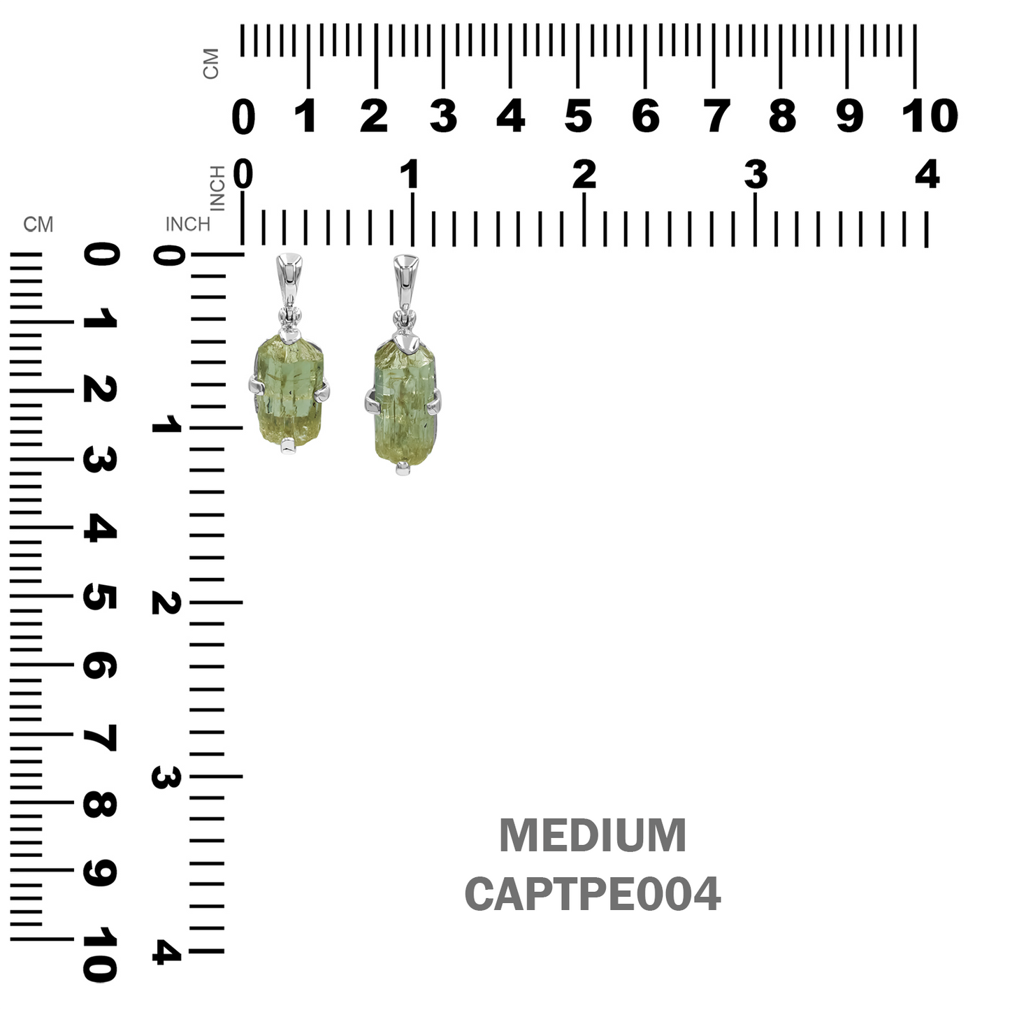 Starborn Green Apatite Crystal Pendant in Sterling Silver