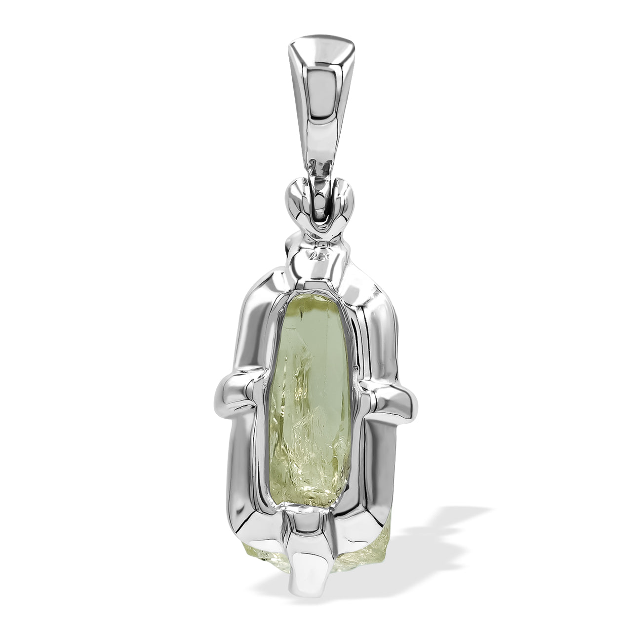 Starborn Green Apatite Crystal Pendant in Sterling Silver