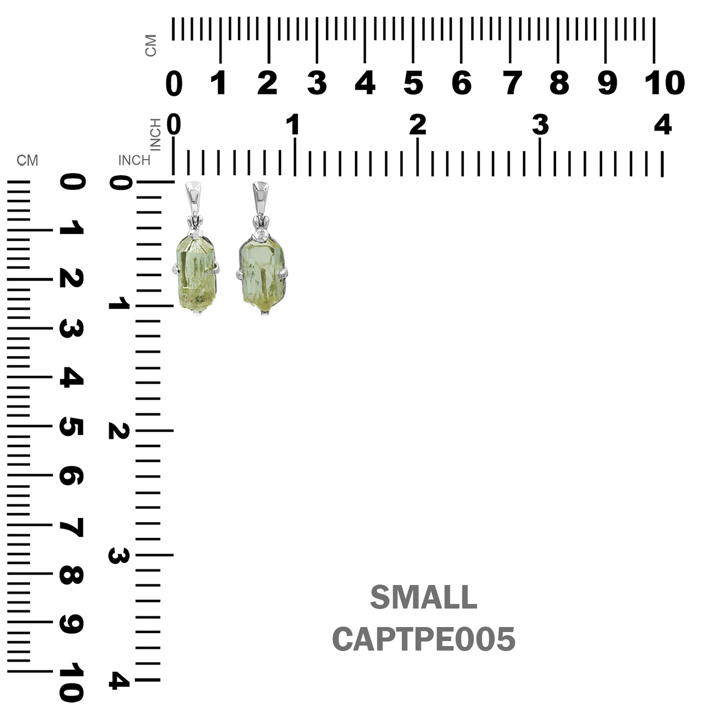 Starborn Green Apatite Crystal Pendant in Sterling Silver