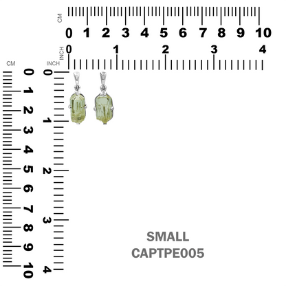 Starborn Green Apatite Crystal Pendant in Sterling Silver