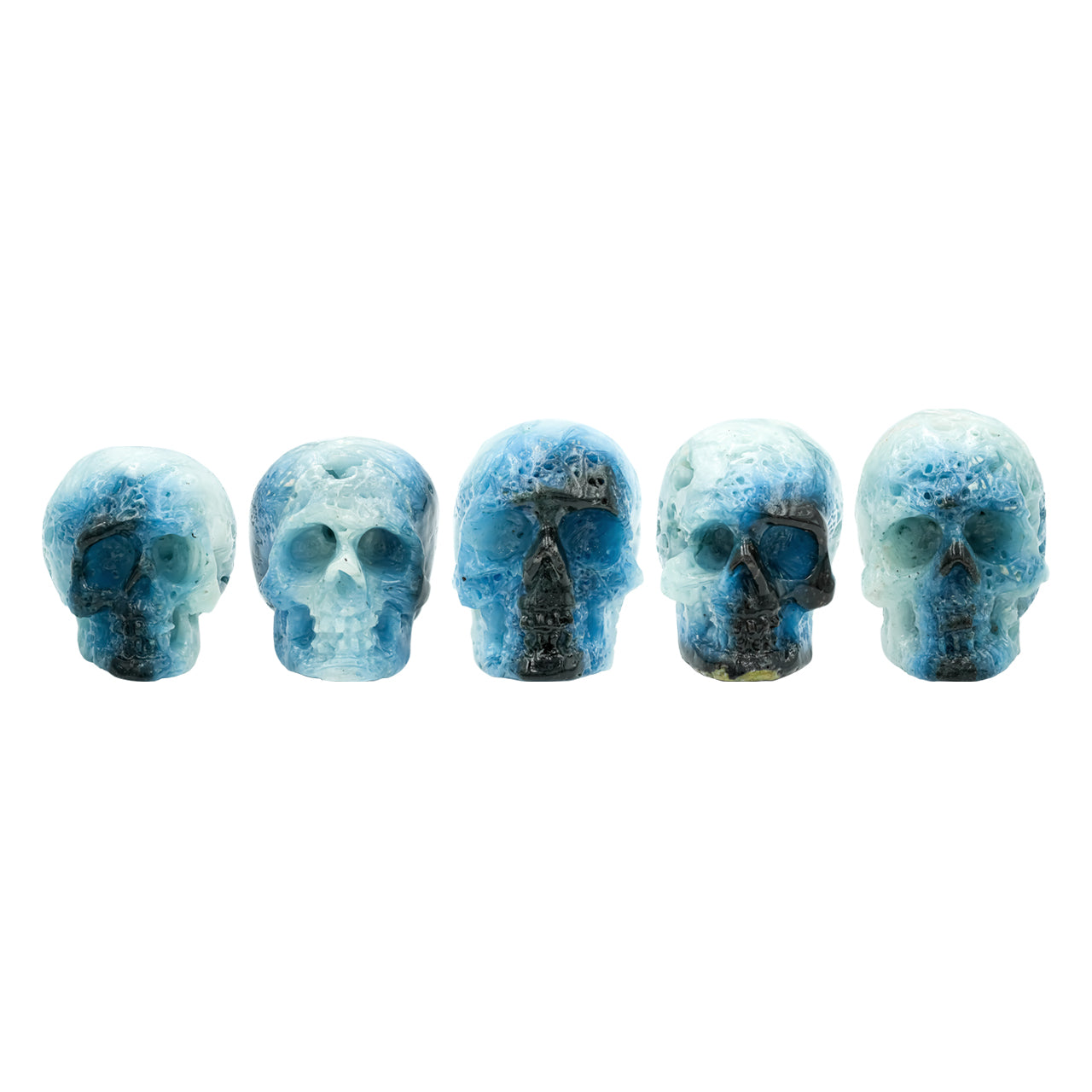 Starborn Blue Ice Glacierite Hand-Carved Skull 25-30 mm – RP - Regular Price