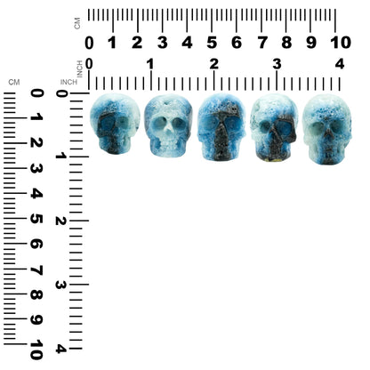 Starborn Blue Ice Glacierite Hand-Carved Skull 25-30 mm – RP - Regular Price