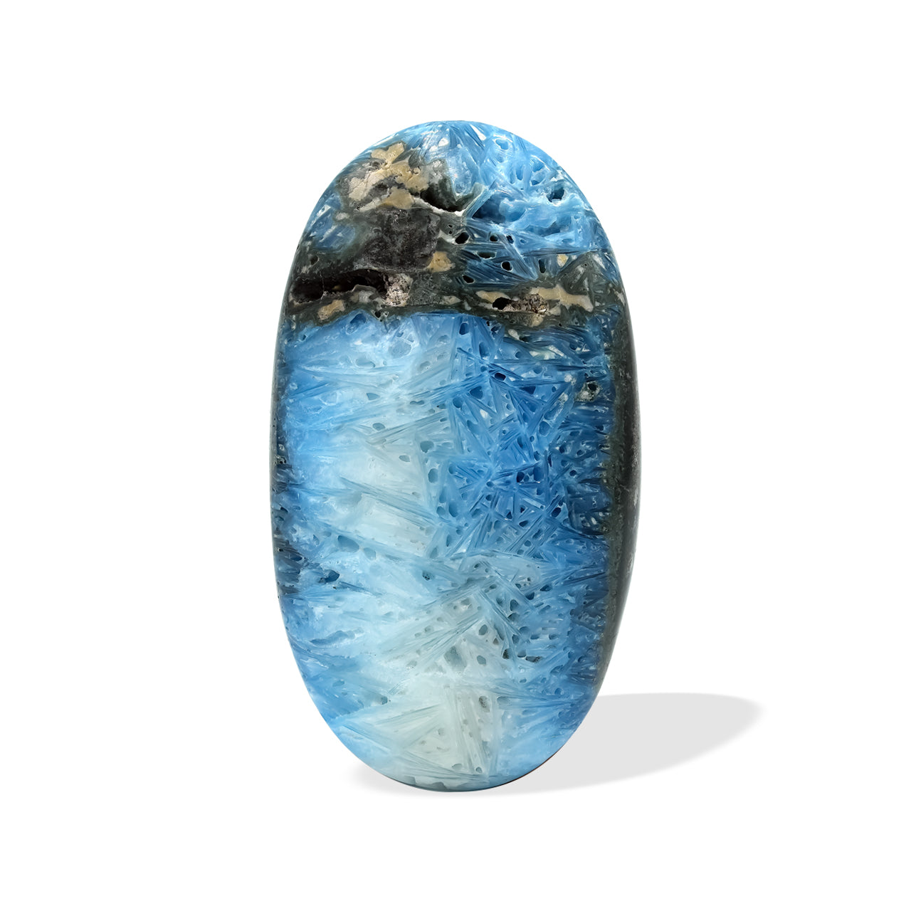 Starborn Polished Blue Ice Glacierite Palm Stone – RP - Regular Price