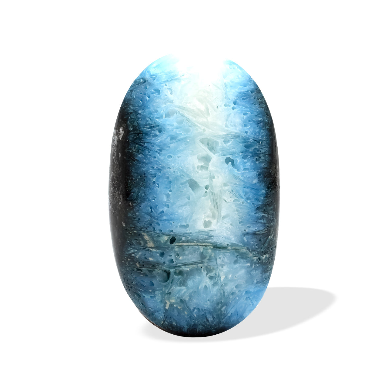 Starborn Polished Blue Ice Glacierite Palm Stone – RP - Regular Price