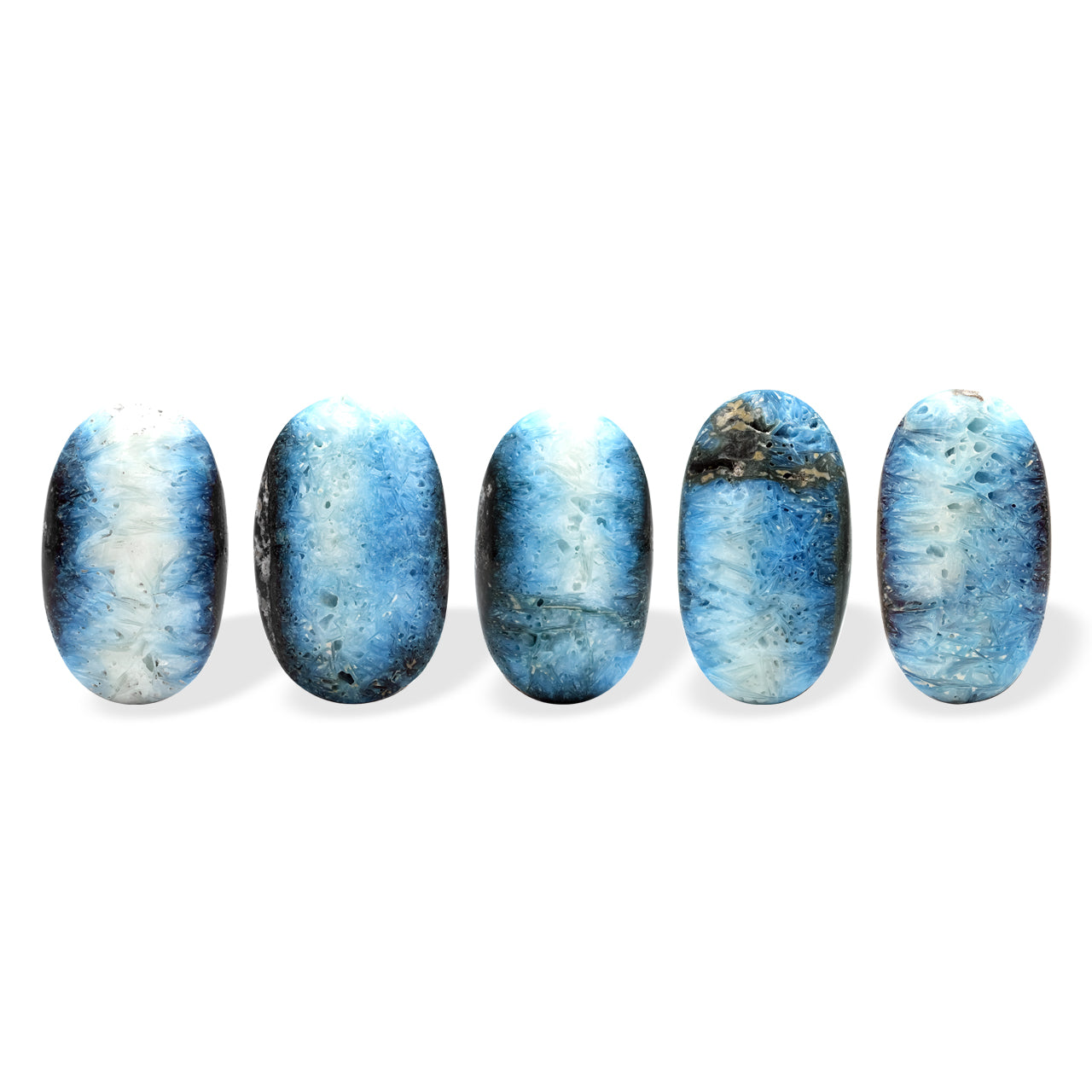 Starborn Polished Blue Ice Glacierite Palm Stone – RP - Regular Price