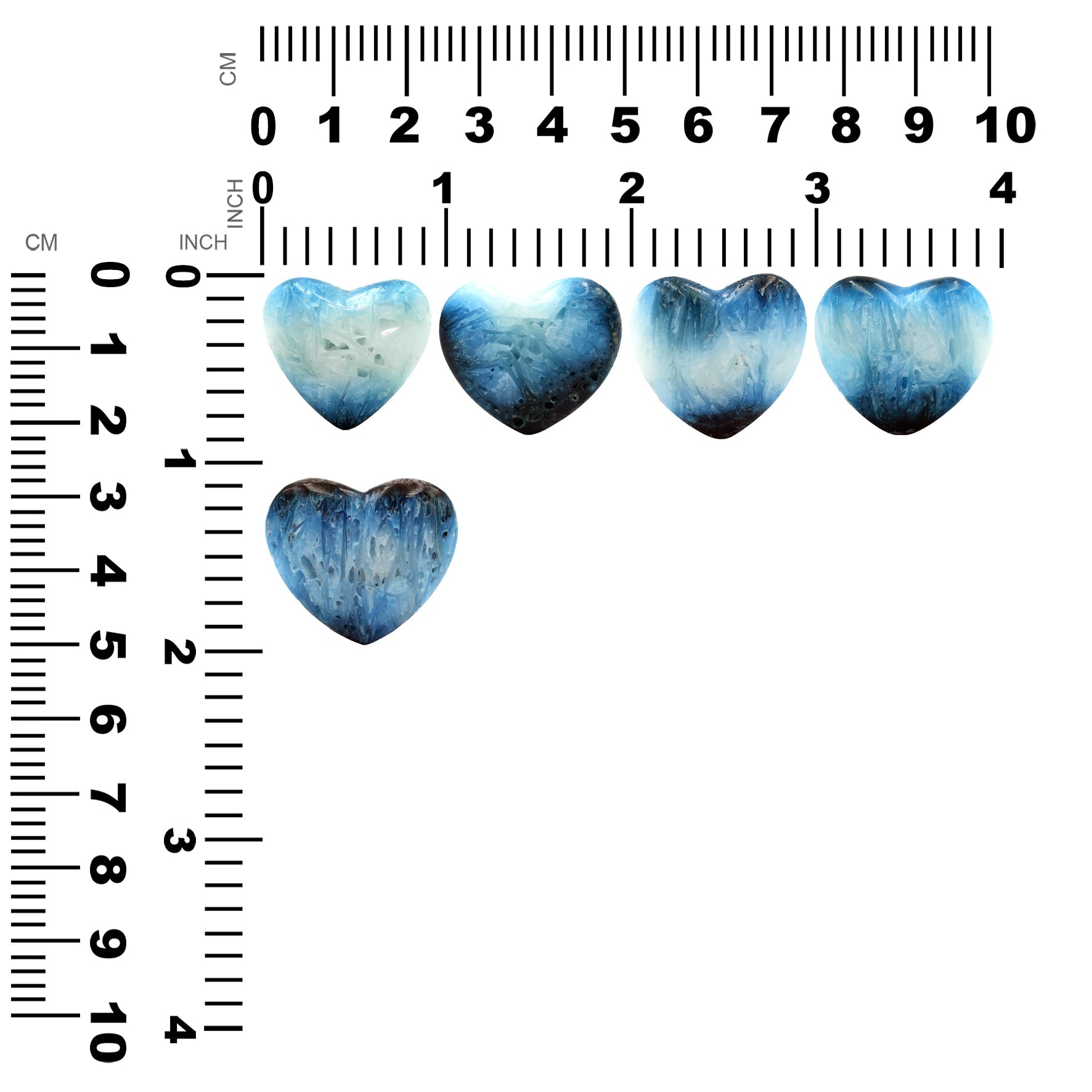 Starborn Blue Ice Glacierite Heart Shaped Stone - 1 Piece – RP - Regular Price