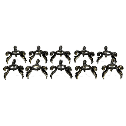 Starborn Gemstone Sphere Brass Holder - 10 pieces