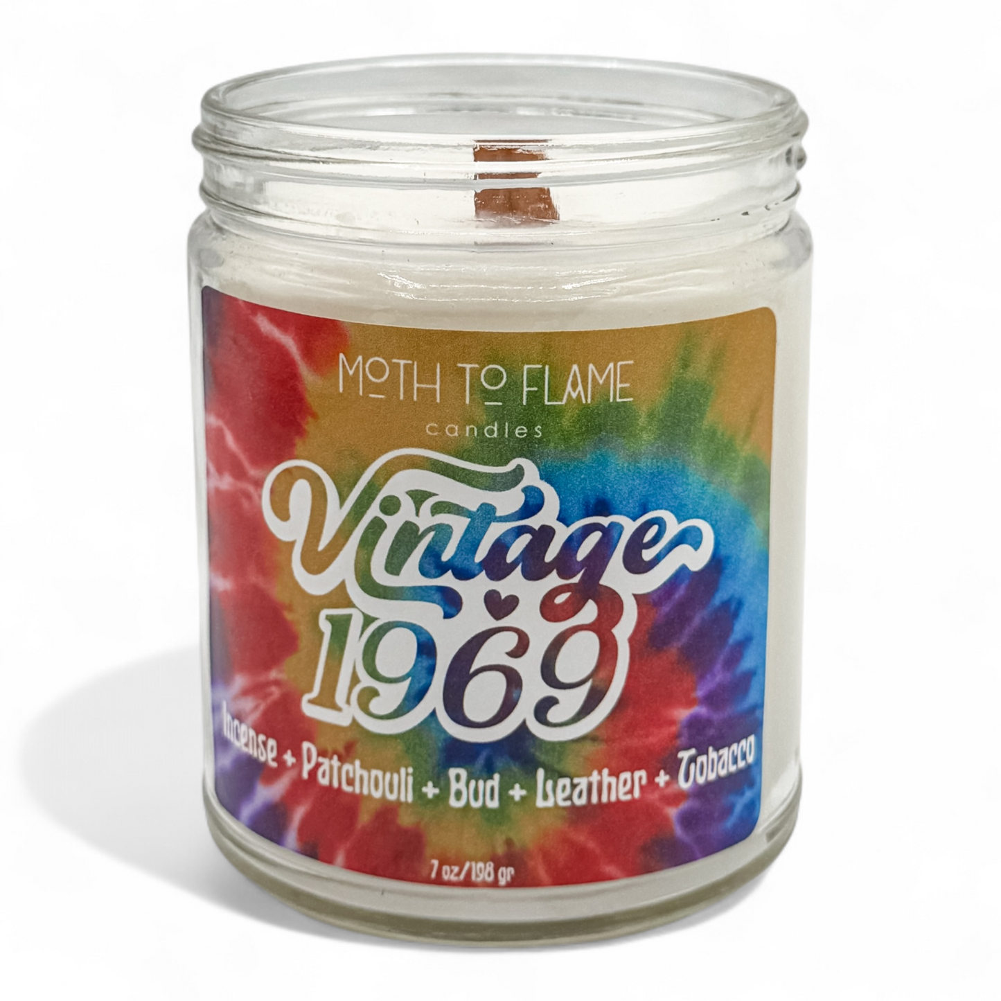 Vintage 1969 – 7 oz / 12 oz Candle - Cannabis Flower, Leather, Incense Resin