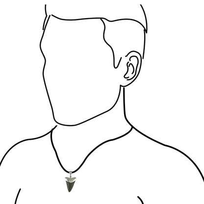 Starborn Fossil Shark Tooth Cap Setting Pendant in Fine Sterling Silver