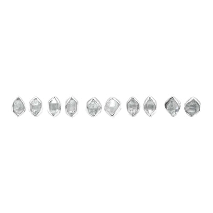 Herkimer Diamond Sterling Silver Post Earrings Set of 5 pairs